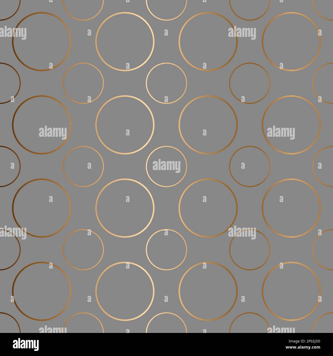 Vecteur abstrait géométrique sans couture motif doré avec cercles. Arrière-plan gris. Illustration de Vecteur