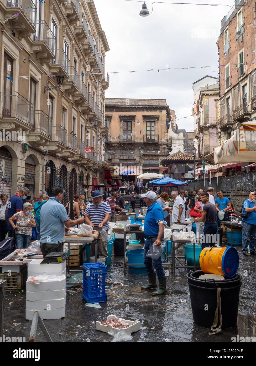 Marché aux poissons de Catane Pescheria Banque D'Images