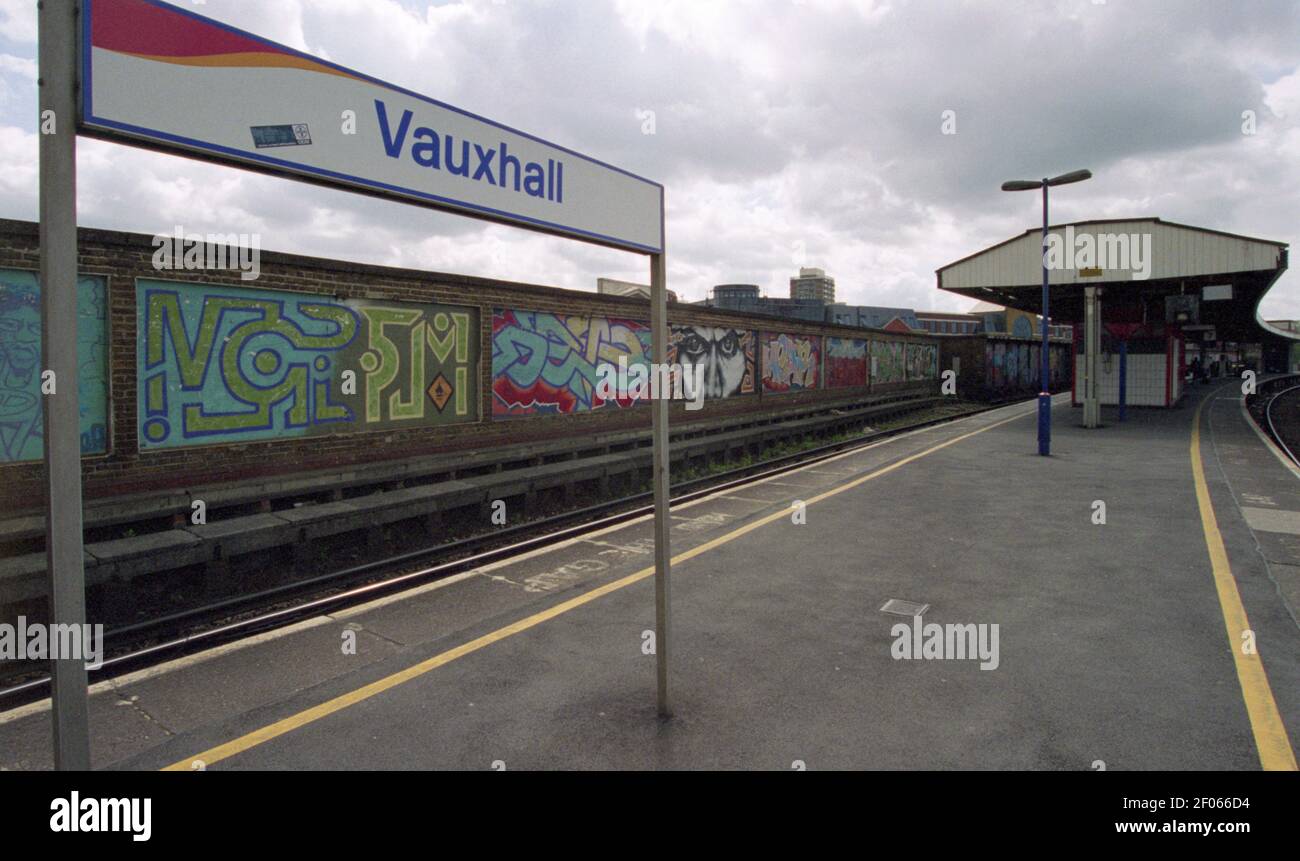 Gare de Vauxhall, Lambeth, Londres, Angleterre, 1999 Banque D'Images