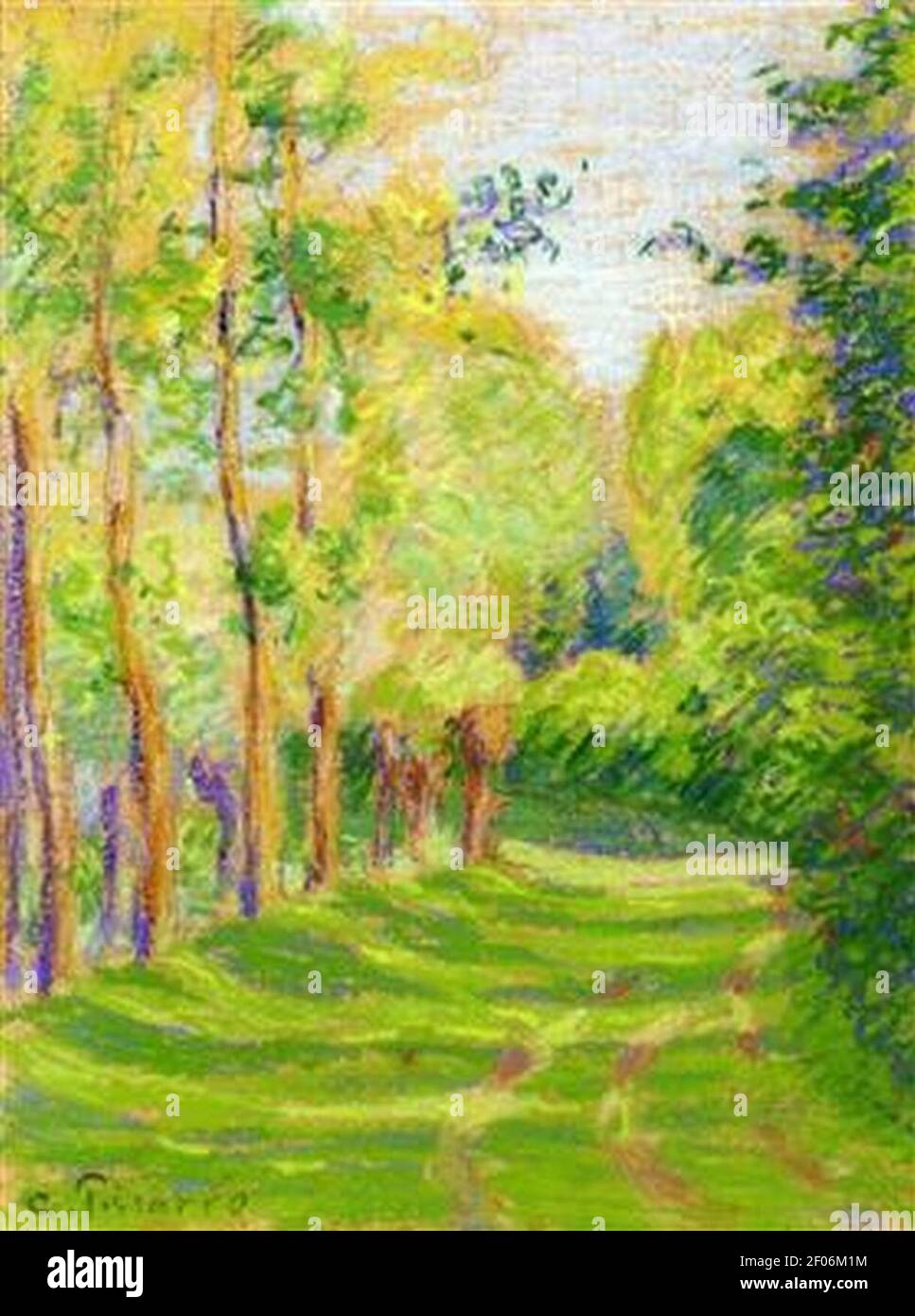 Pissarro - paysage-à-saint-charles. Banque D'Images