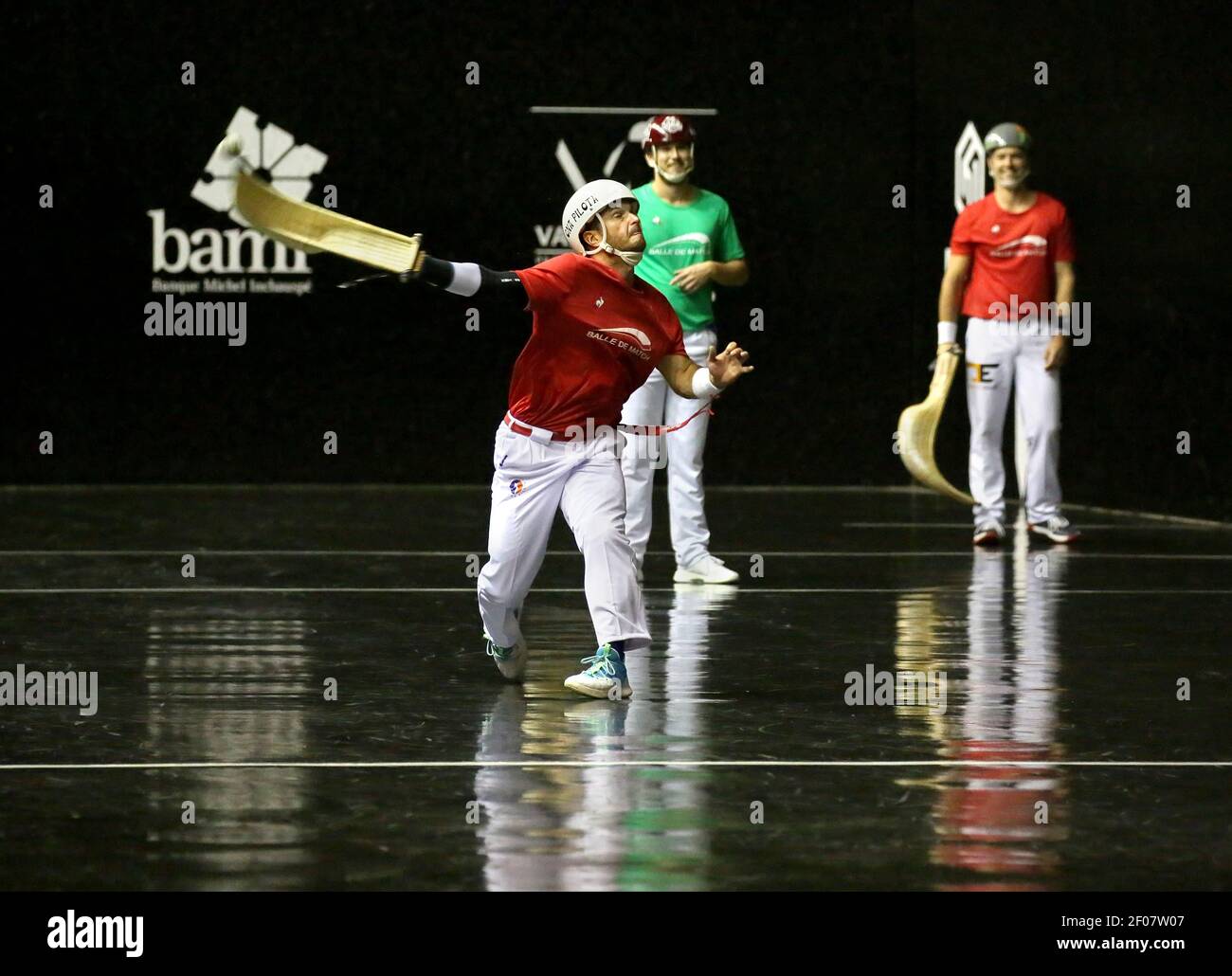 Cesta punta. Pelota sport basque. Jai-Alai Biarritz. Pays basque. France. Banque D'Images