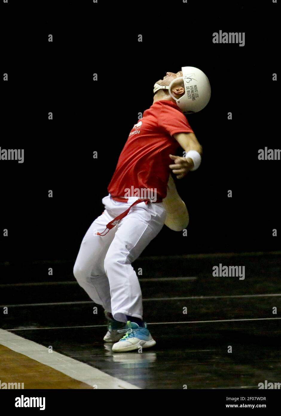 Cesta punta. Pelota sport basque. Jai-Alai Biarritz. Pays basque. France. Banque D'Images