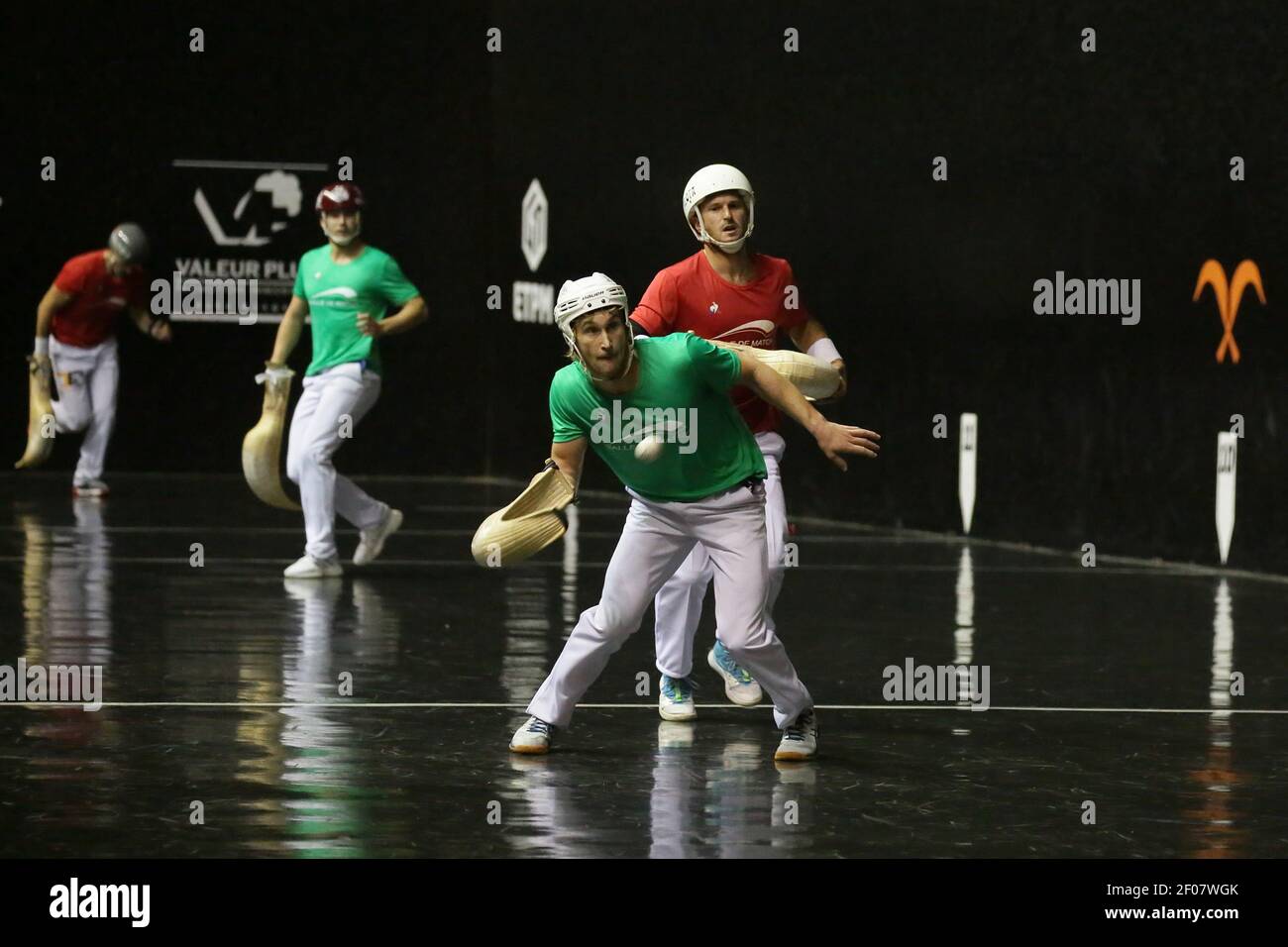 Cesta punta. Pelota sport basque. Jai-Alai Biarritz. Pays basque. France. Banque D'Images