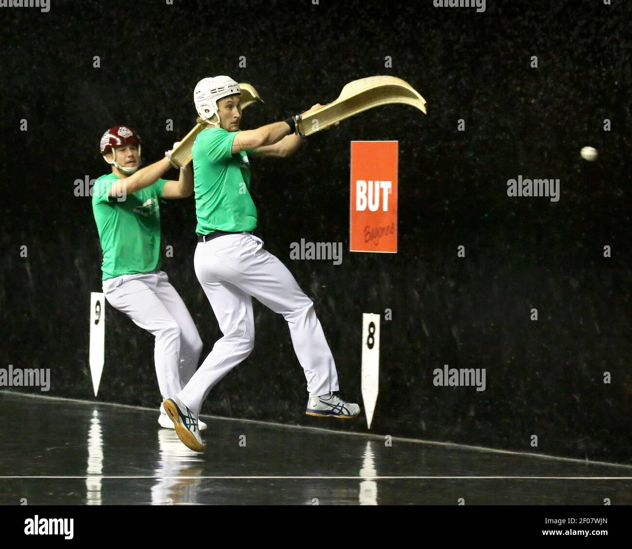 Cesta punta. Pelota sport basque. Jai-Alai Biarritz. Pays basque. France. Banque D'Images