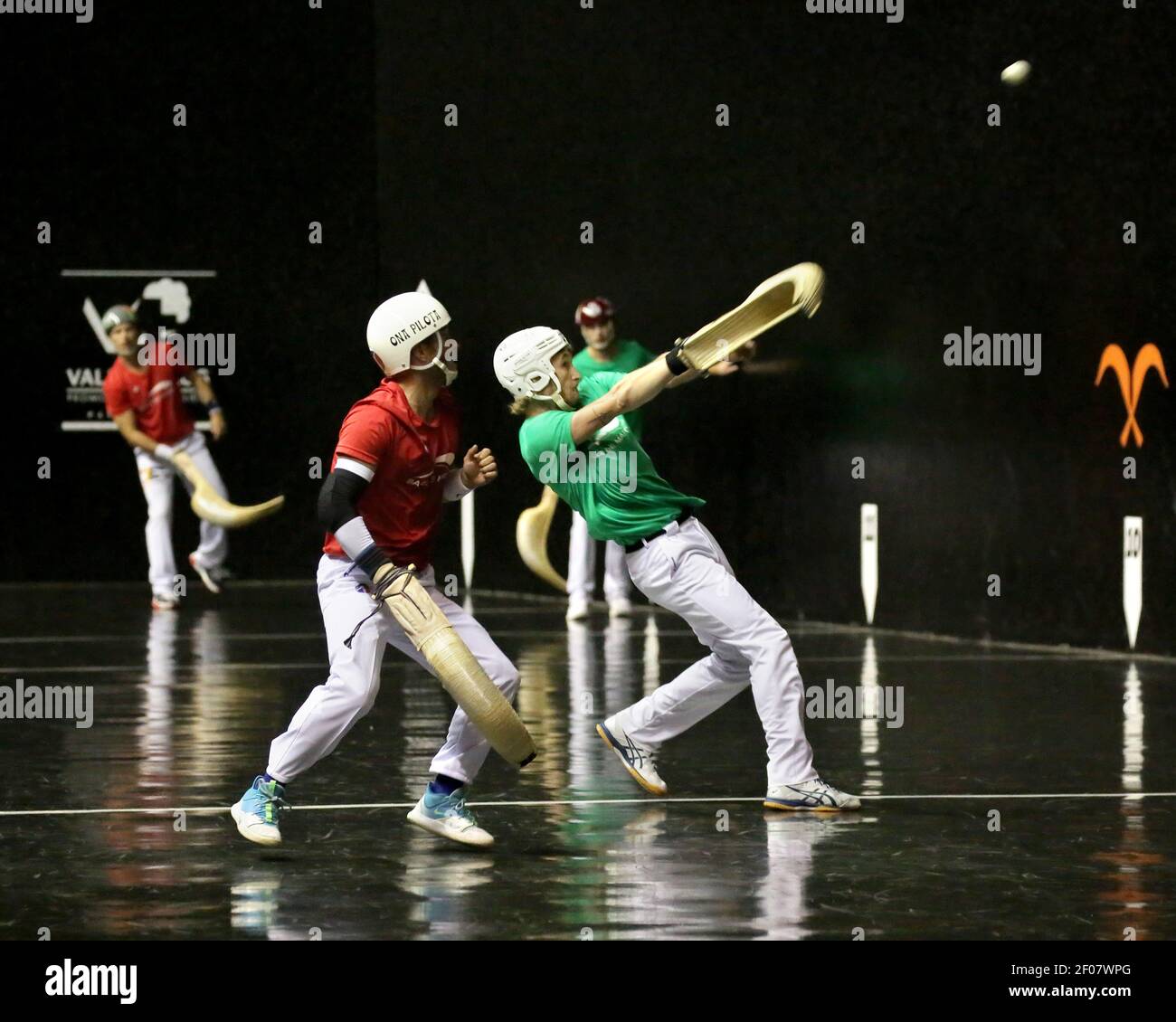 Cesta punta. Pelota sport basque. Jai-Alai Biarritz. Pays basque. France. Banque D'Images