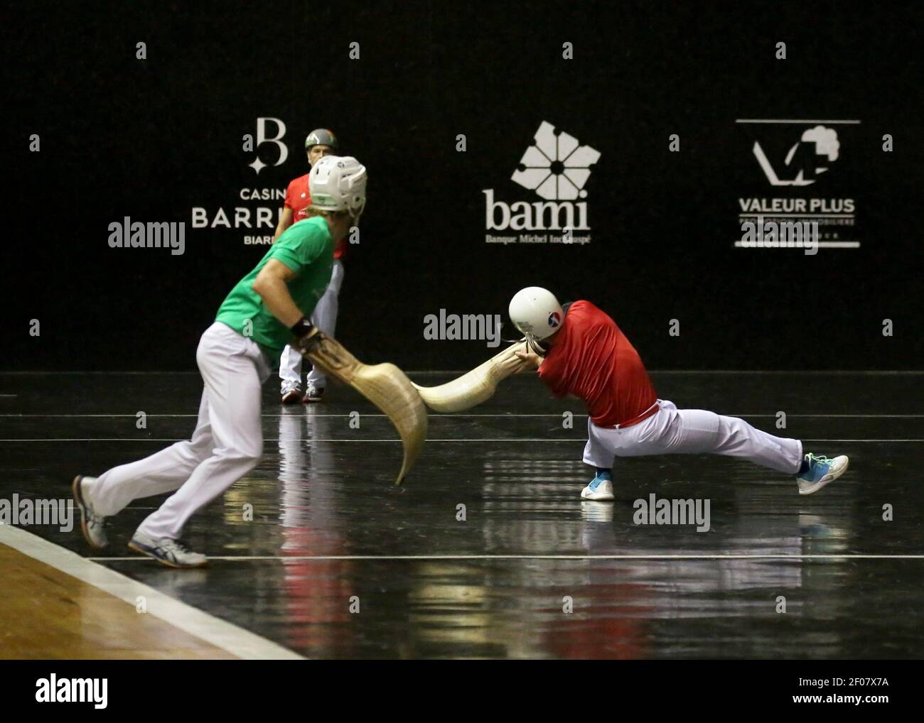 Cesta punta. Pelota sport basque. Jai-Alai Biarritz. Pays basque. France. Banque D'Images