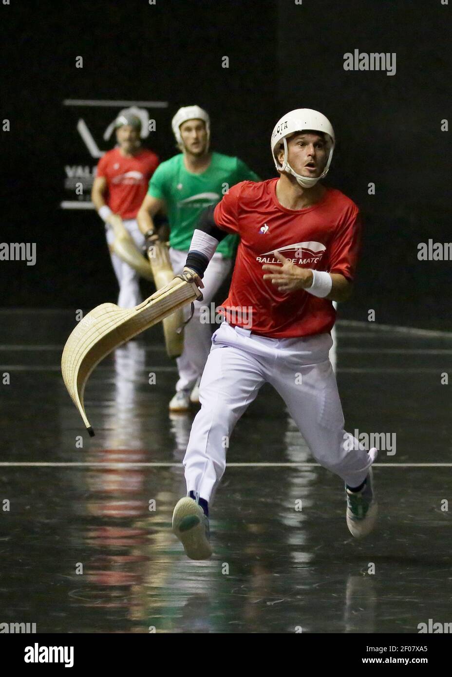 Cesta punta. Pelota sport basque. Jai-Alai Biarritz. Pays basque. France. Banque D'Images