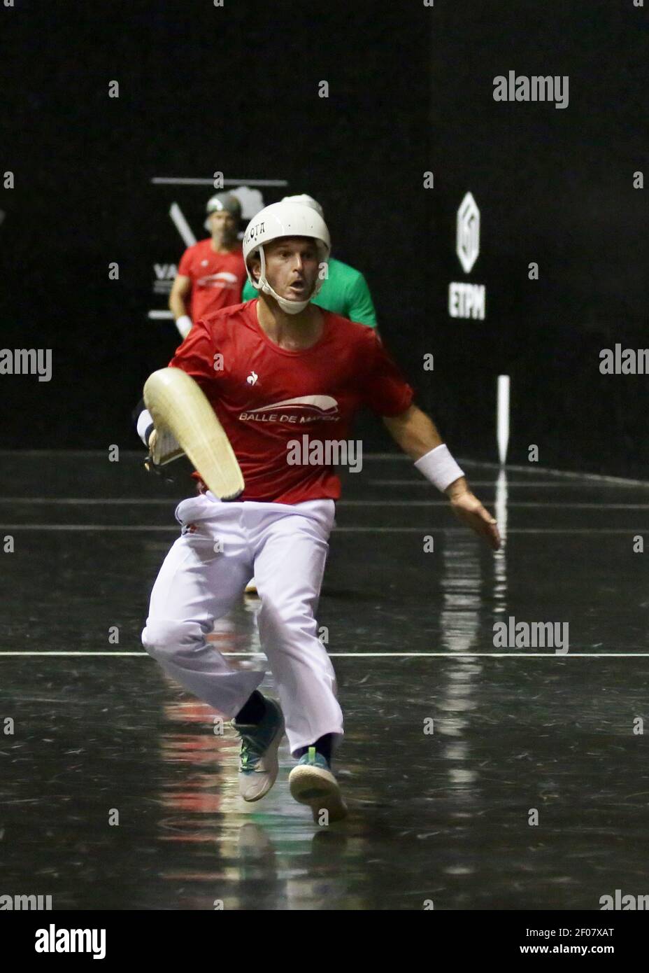 Cesta punta. Pelota sport basque. Jai-Alai Biarritz. Pays basque. France. Banque D'Images