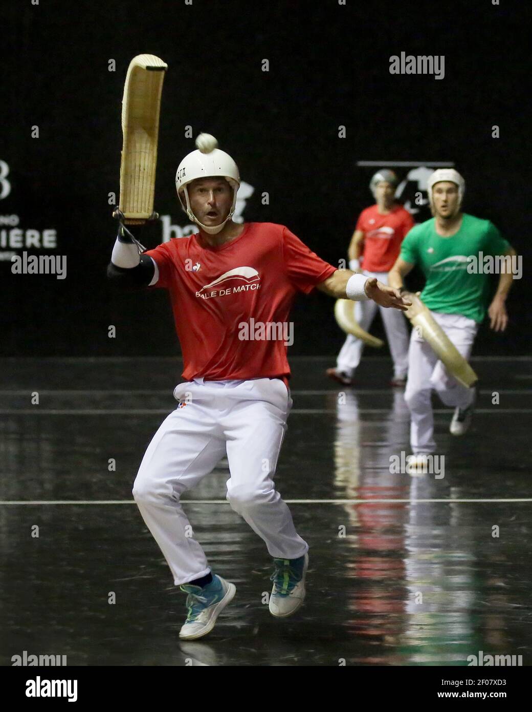 Cesta punta. Pelota sport basque. Jai-Alai Biarritz. Pays basque. France. Banque D'Images