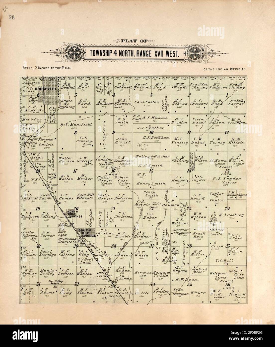 Livre de Plat du comté de Kiowa, Oklahoma contenant des cartes des villages, des villes et des