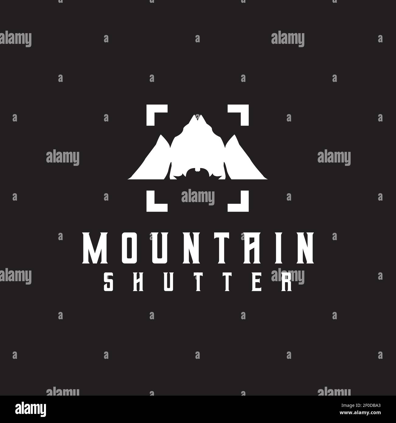 Modèle vectoriel de logo Mountain shutter Illustration de Vecteur