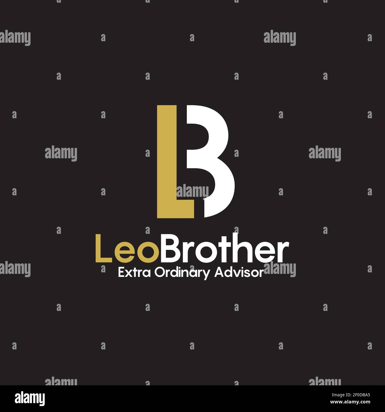 MODÈLE vectoriel de conception de logo INITIAL DE LETTRE LB Illustration de Vecteur