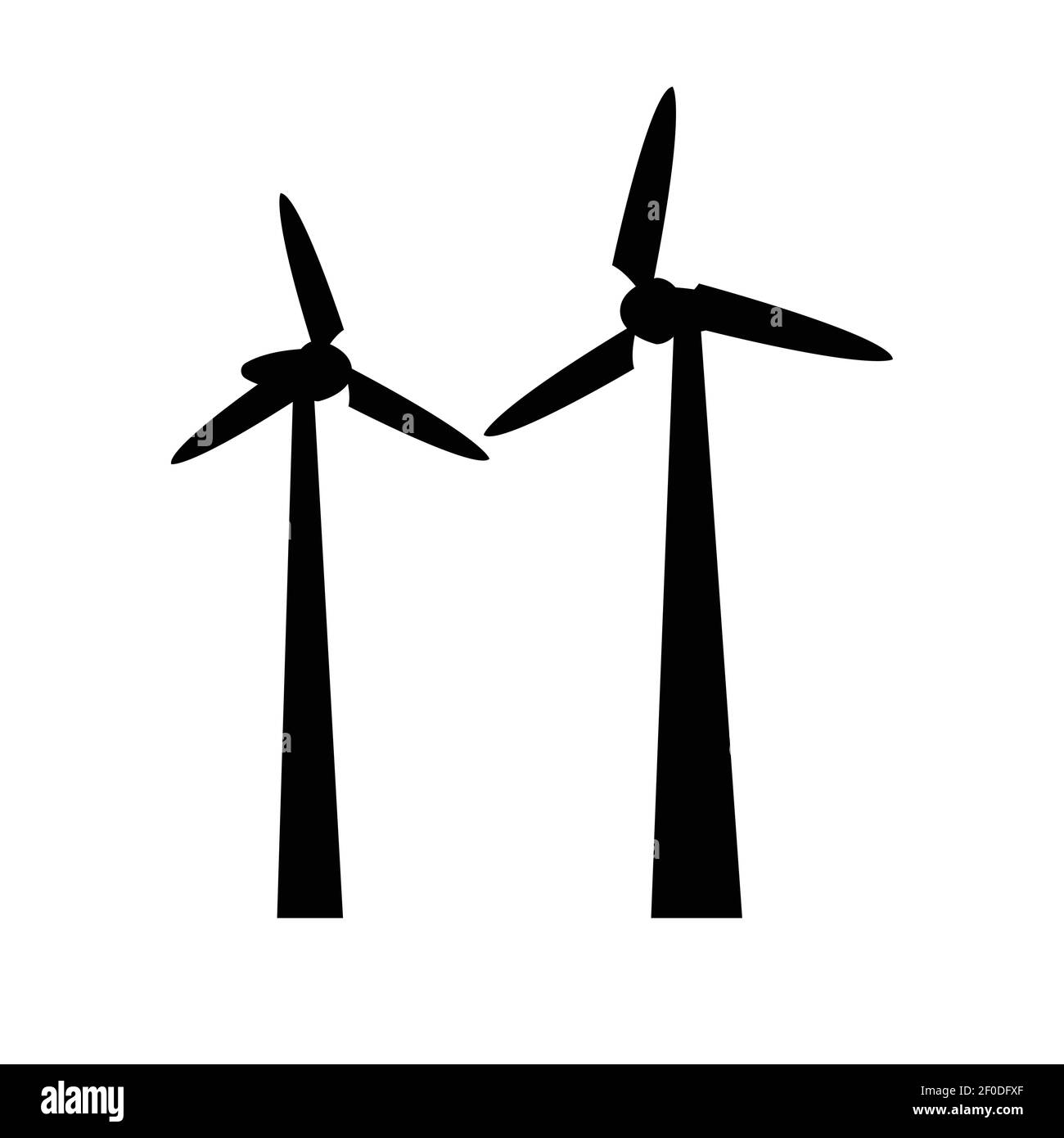 conception de silhouette noire avec arrière-plan blanc isolé de moulin à vent, vecteur illustration Illustration de Vecteur