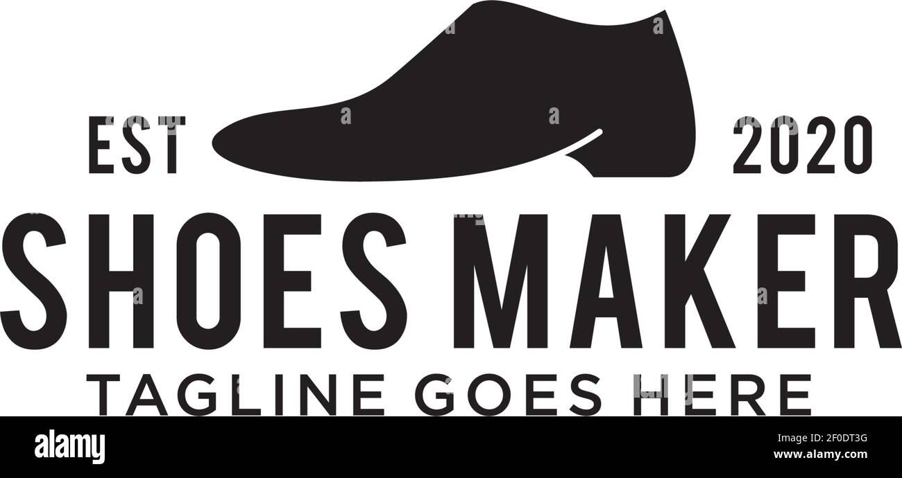 Modèle vectoriel de design de logo de fabricant de chaussures Illustration de Vecteur