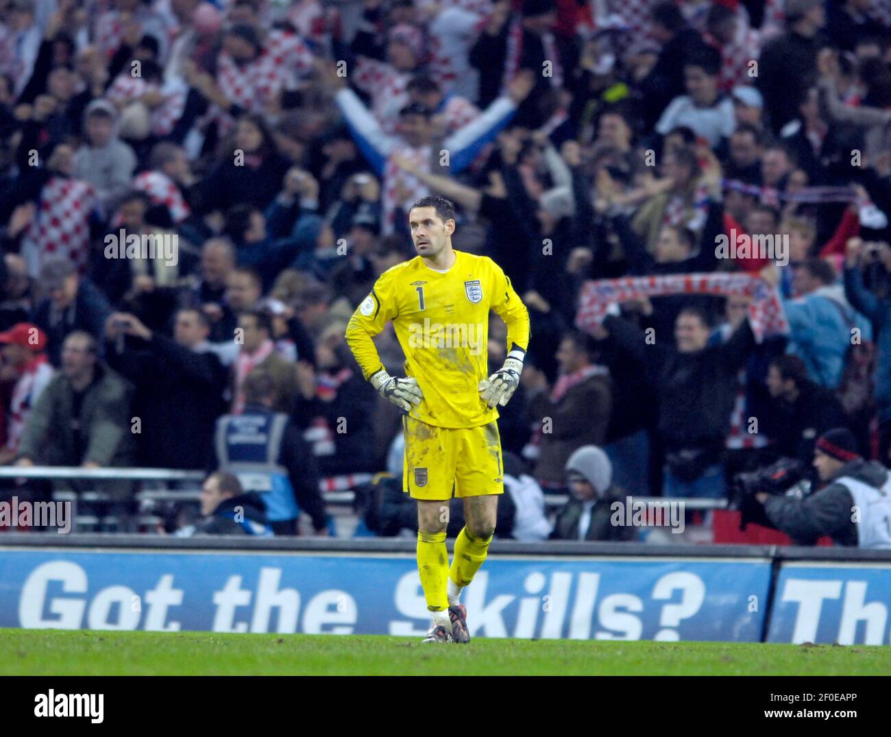 QUALIFICATION DE L'EURO ANGLETERRE V CROATIE À WEMBLEY. CARSEN APRÈS LE MATCH. 21/11/2007. PHOTO DAVID ASHDOWN Banque D'Images