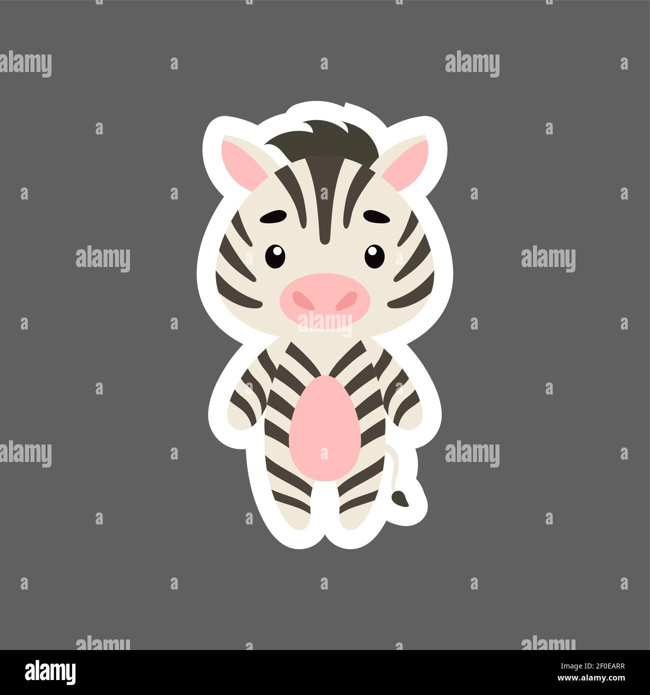 Joli Petit Zebra Autocollant Bebe Personnage Animal De Dessin Anime Pour Les Cartes D Enfants Douche De Bebe Invitation D Anniversaire Interieur De Maison Vec Puericulture De Couleur Vive Image Vectorielle Stock Alamy