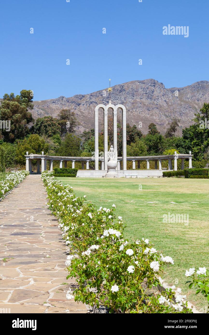 Huguenot Memorial dédié à l'influence culturelle des Huguenots français sur la colonie du Cap, Franschhoek, Western Cape Winelands, Afrique du Sud Banque D'Images