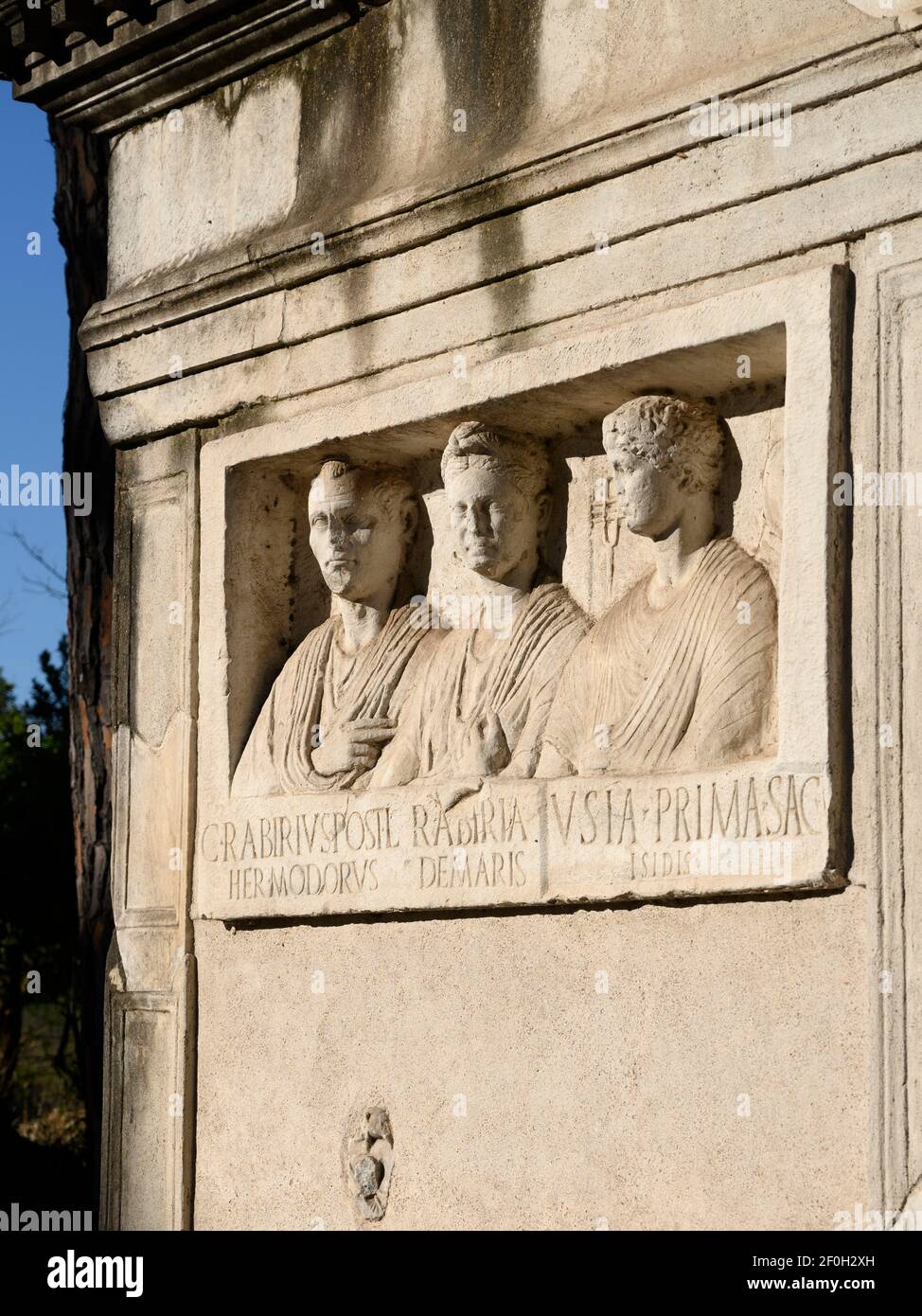 Rome. Italie. Via Appia Antica (voie Appienne), ancienne tombe romaine du Rabiri (Tomba dei Rabiri). Banque D'Images