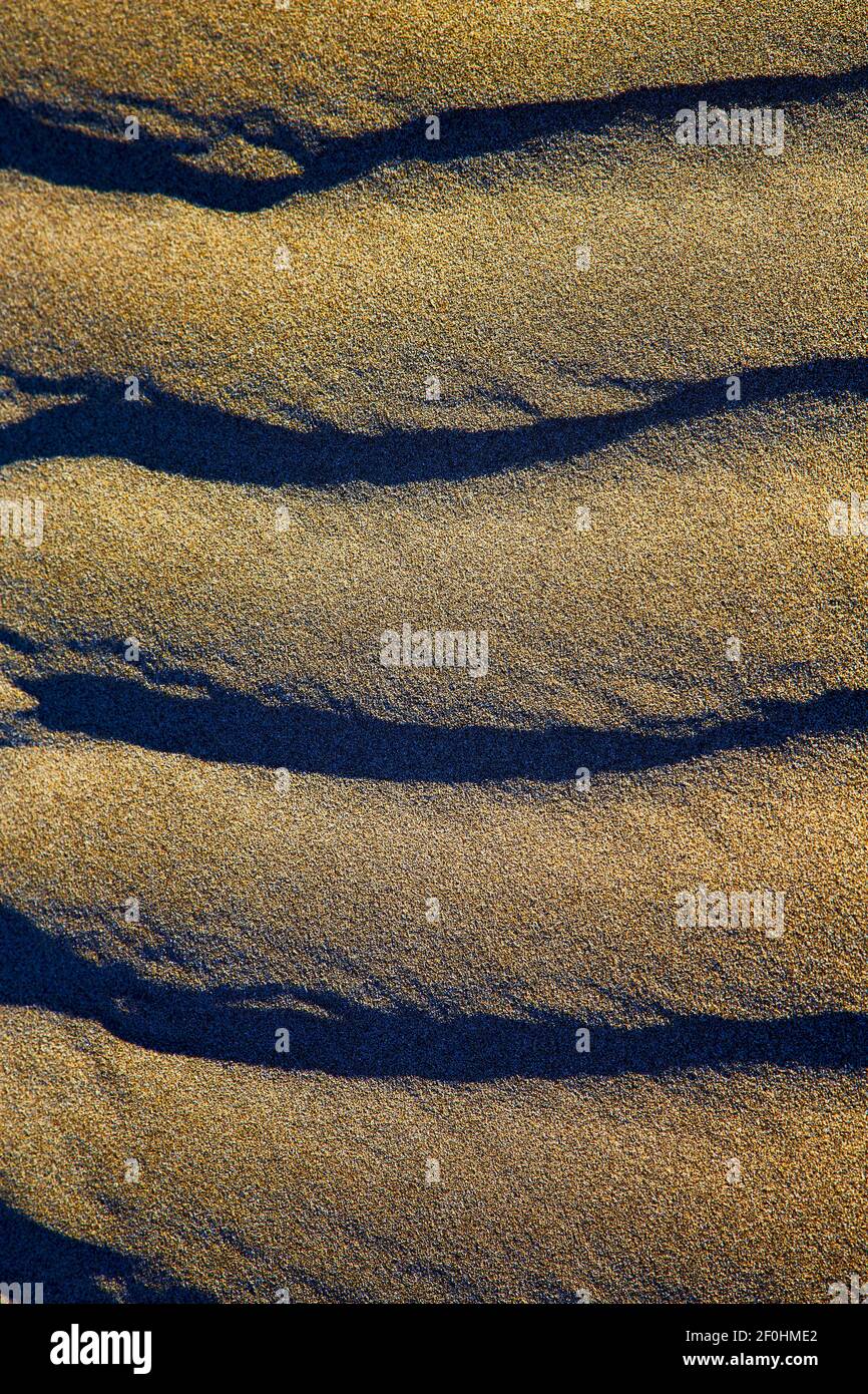 Espagne texture sable et la plage de lanzarote Banque D'Images