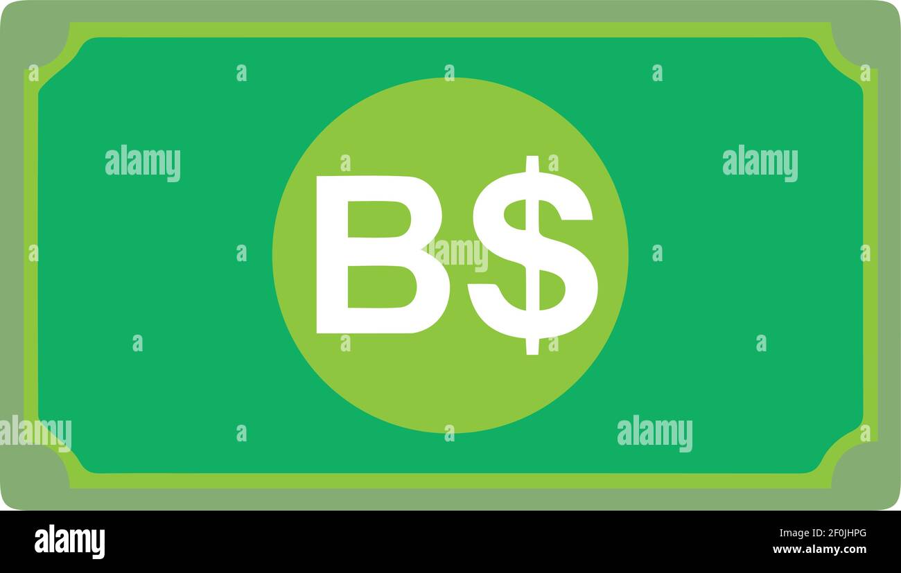 Dollar du Brunéi Darussalam signe Vert Note icône vecteur pour Applications mobiles et sites Web Illustration de Vecteur