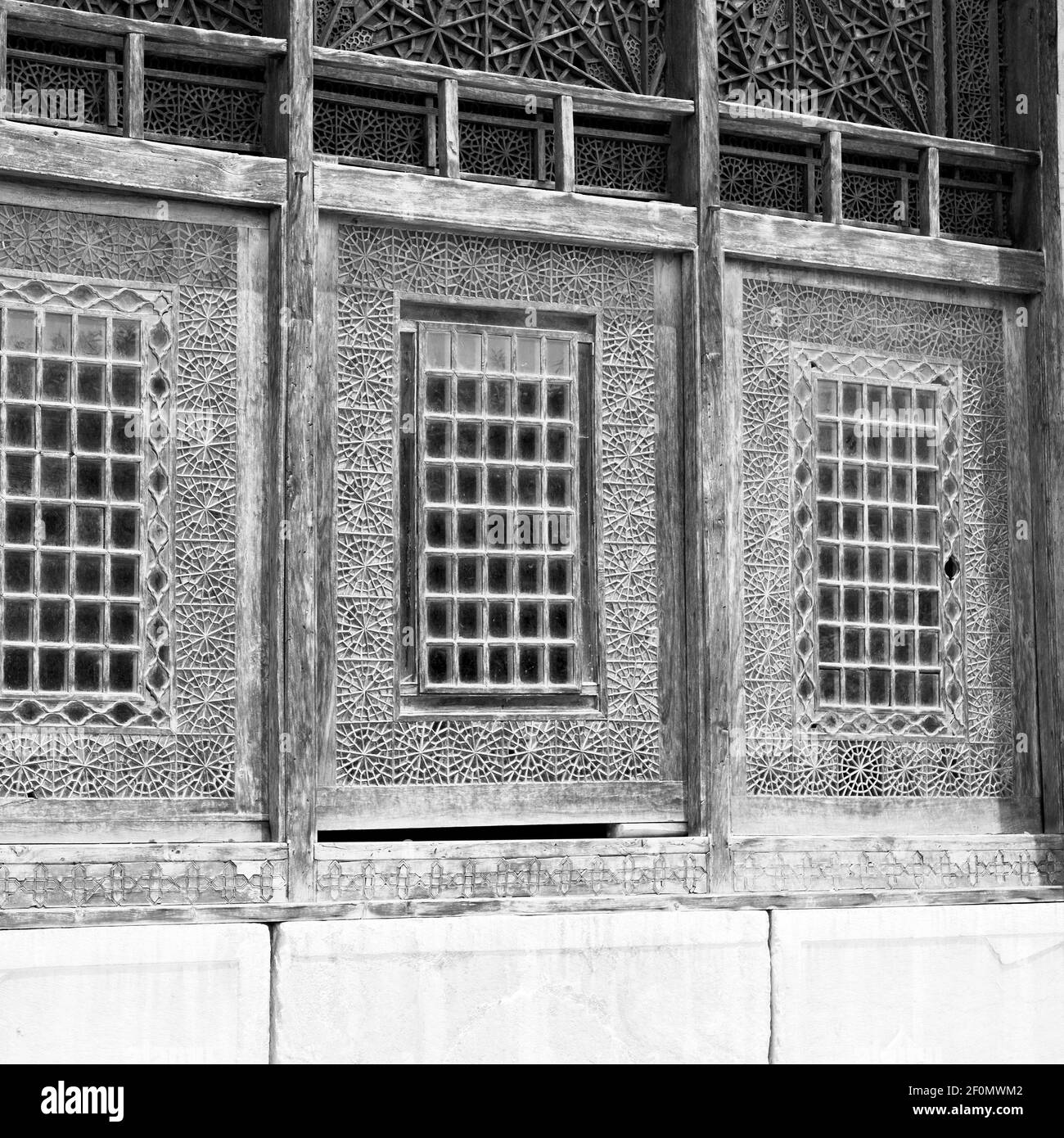En iran, l'ancienne fenêtre de l'architecture Banque D'Images