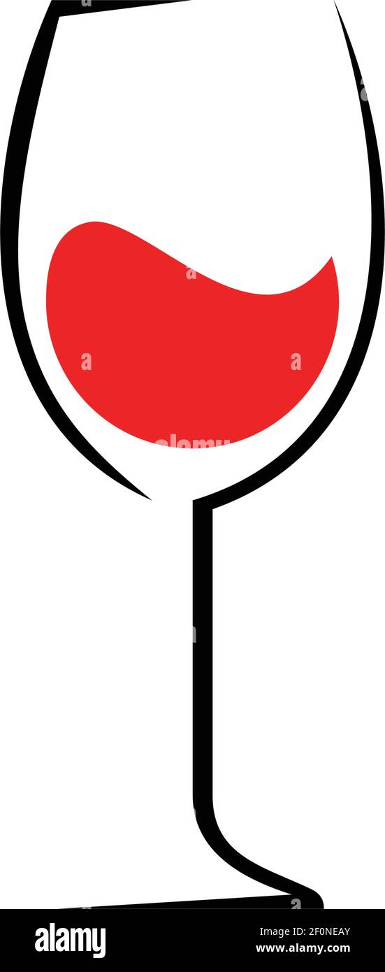 motif vectoriel du logo de l'icône en forme de vin rouge abstrait Illustration de Vecteur