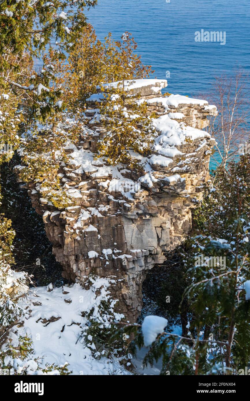 Parc national Fathom Five Comté de Grey Sauble Péninsule-Bruce Ontario Canada Banque D'Images