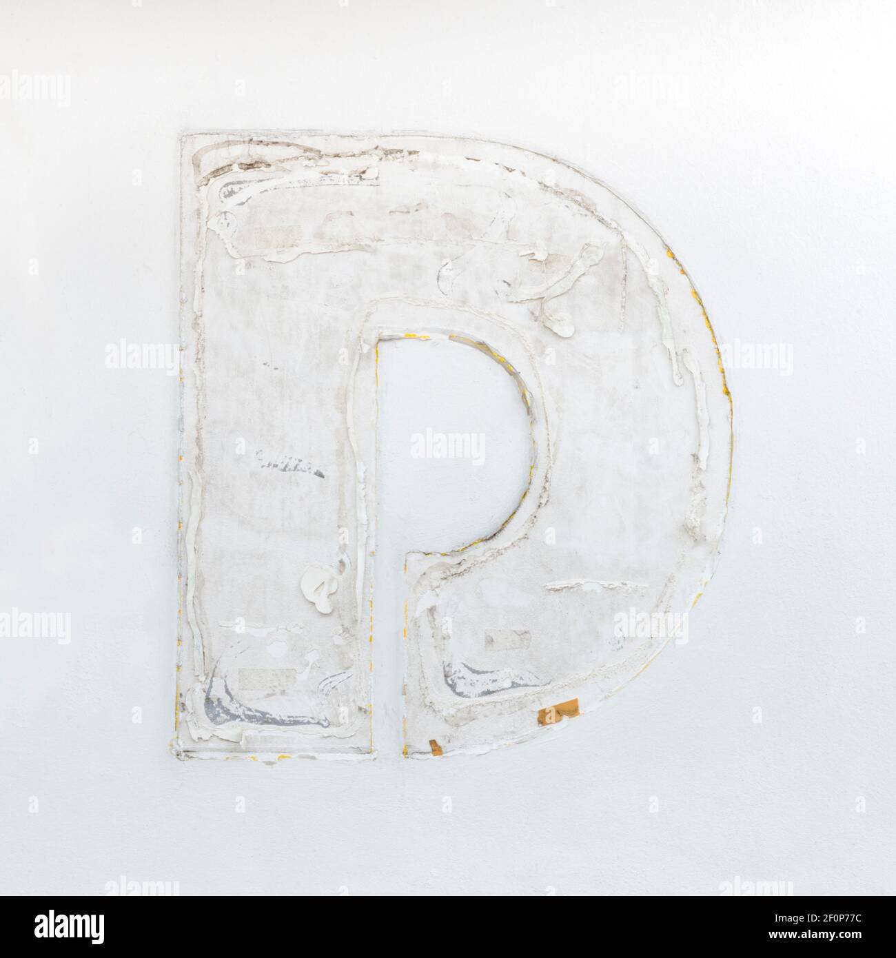 Reste d'une lettre D perdue Banque D'Images