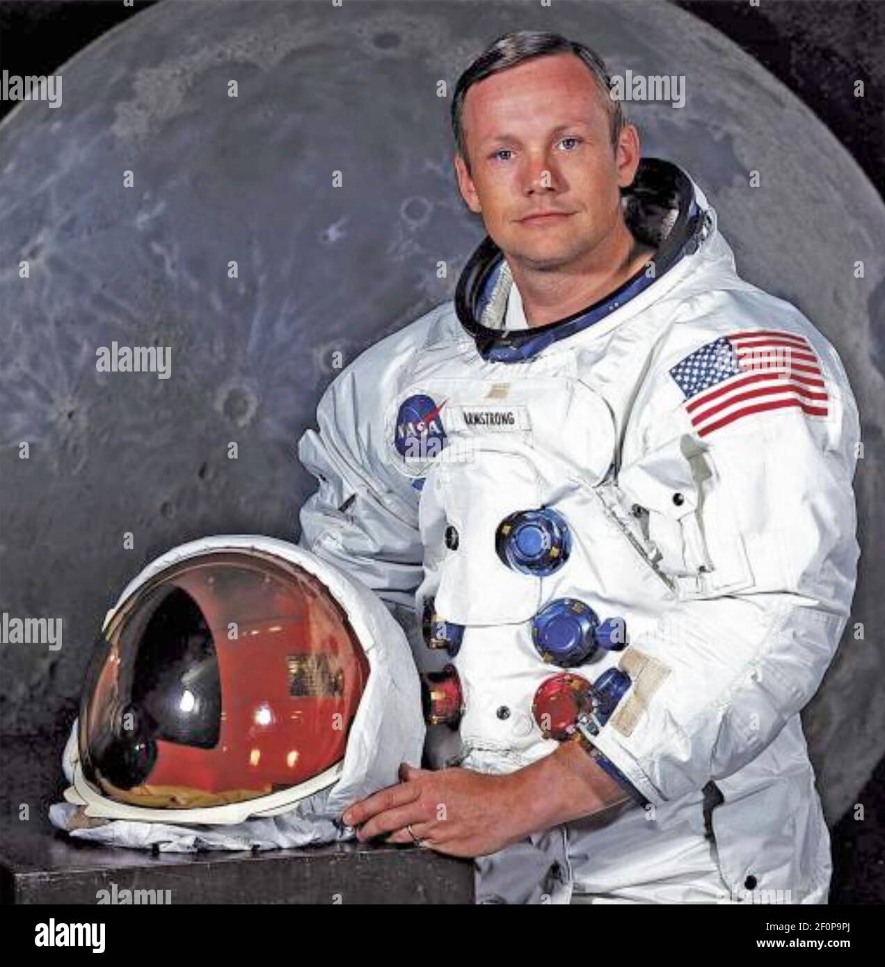 NEIL ARMSTRONG (1930-2012) Ingénieur aéronautique américain, pilote d'essai et premier homme à mettre le pied sur la lune 0n 20 juillet 1969. Photo officielle de la NASA prise en avril 1969. Banque D'Images