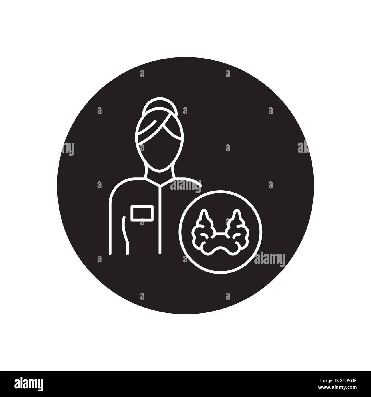 Médecin endocrinologue, icône en glyphe noir. Pictogramme pour page Web, application mobile, Promo. Contour modifiable Illustration de Vecteur