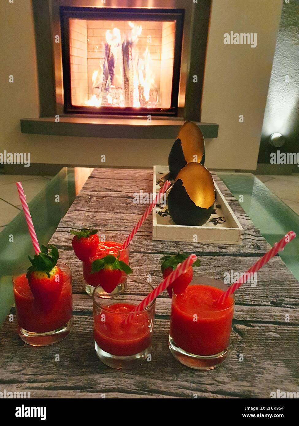 Cocktail aux fraises Banque D'Images