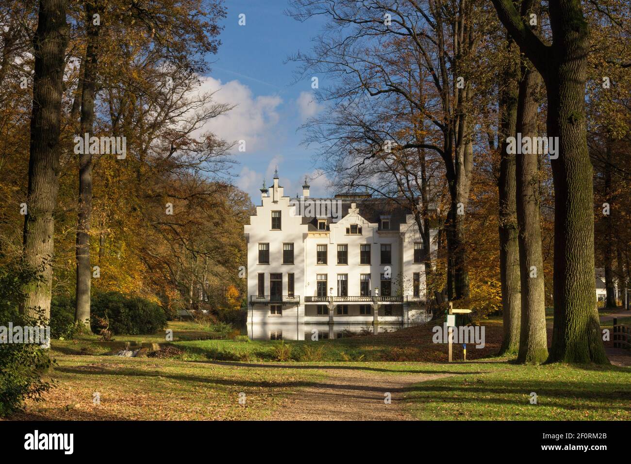 Automne humeur Staverden château Banque D'Images