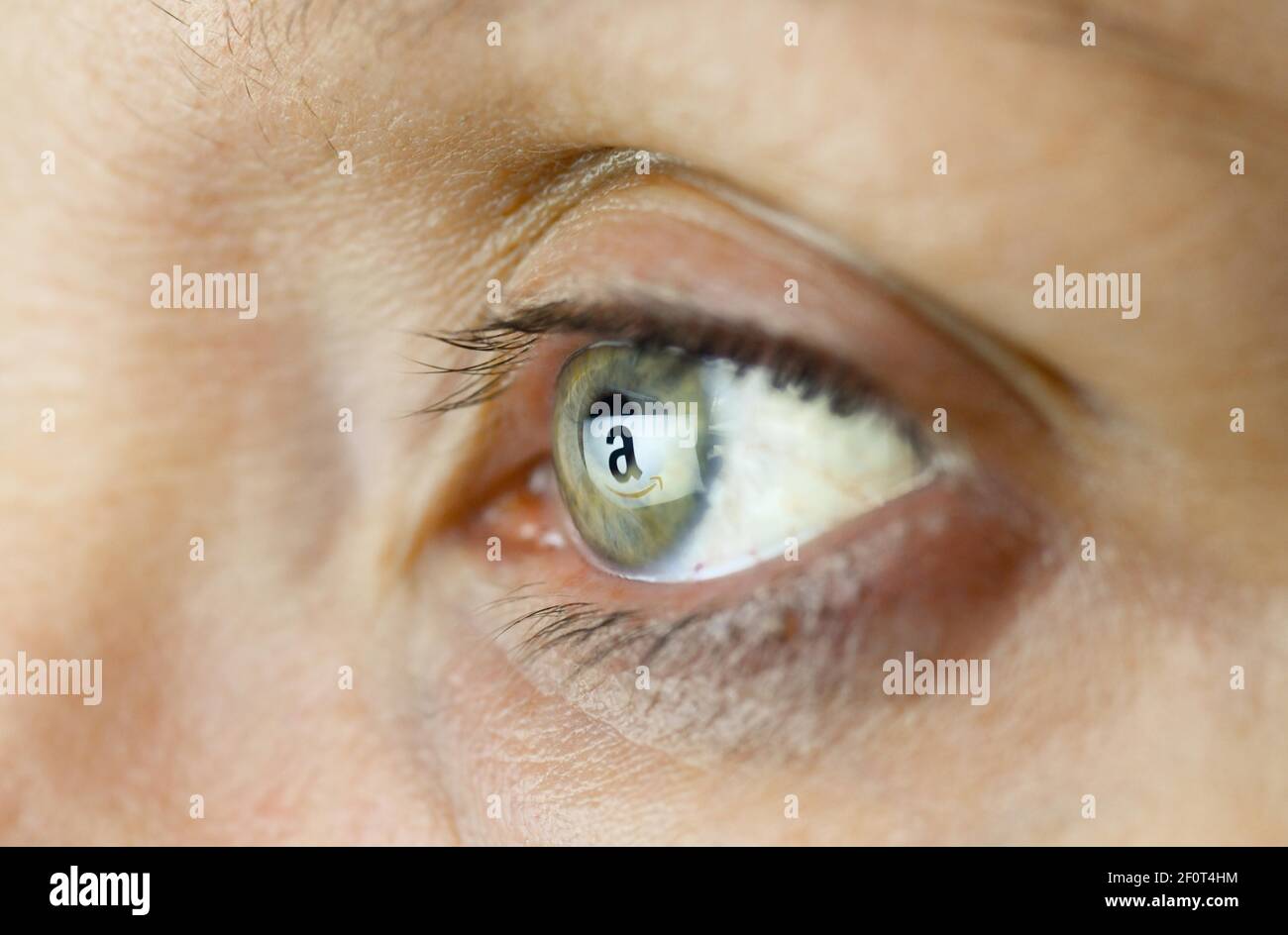 Eye, logo amazon Banque D'Images