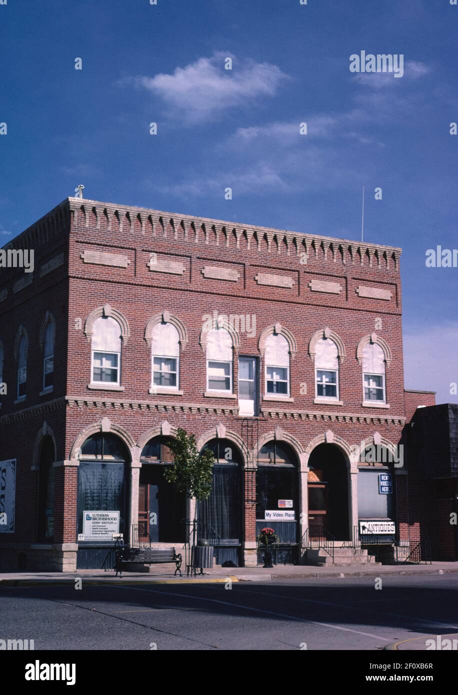 Années 1980 États-Unis - Bâtiment commercial Dodge Centre Minnesota ca. 1988 Banque D'Images