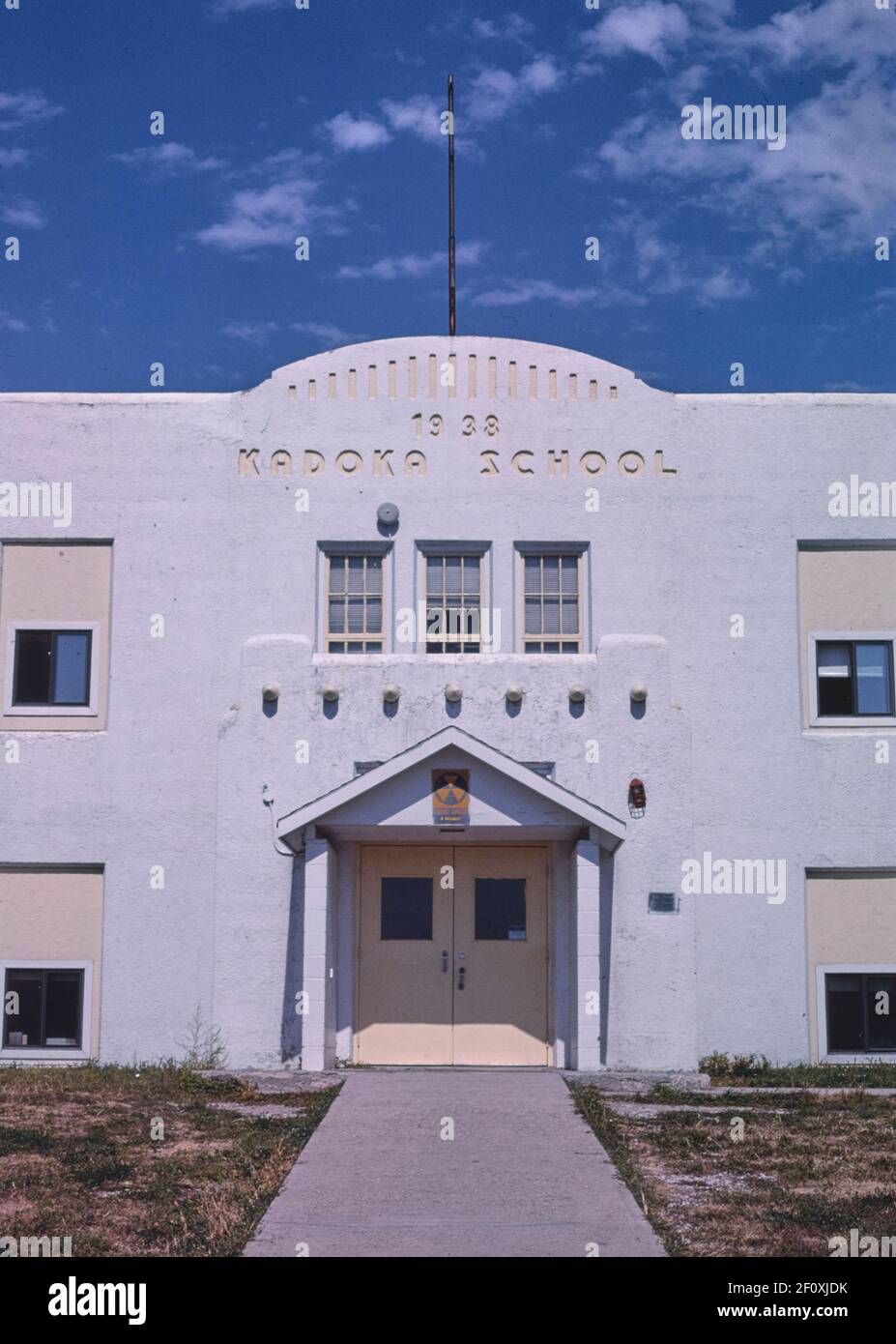 Kadoka School (1938) Kadoka Dakota du Sud ca. 1987 Banque D'Images