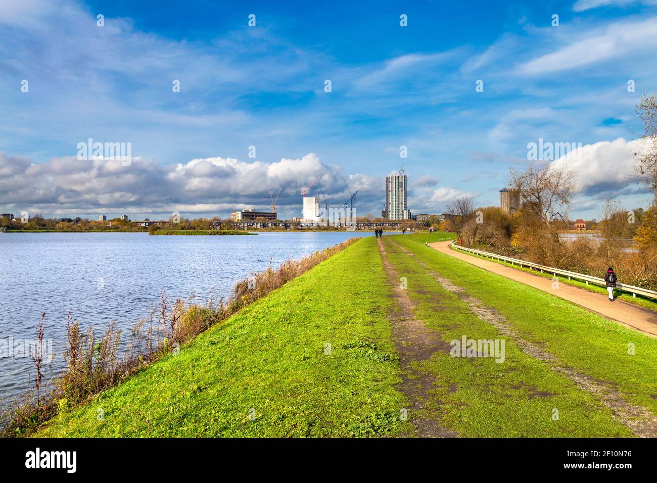 East Warwick Reservoir, Walthamstow Wetlands, Lea Valley Country Park, Londres, Royaume-Uni Banque D'Images