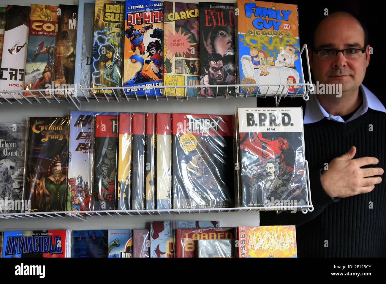 James Nurss, propriétaire du magasin First Aid Comics de Hyde Park à