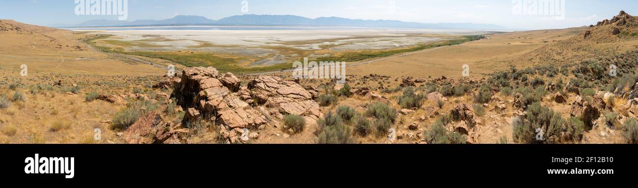 Le paysage de Great Salt Lake Banque D'Images