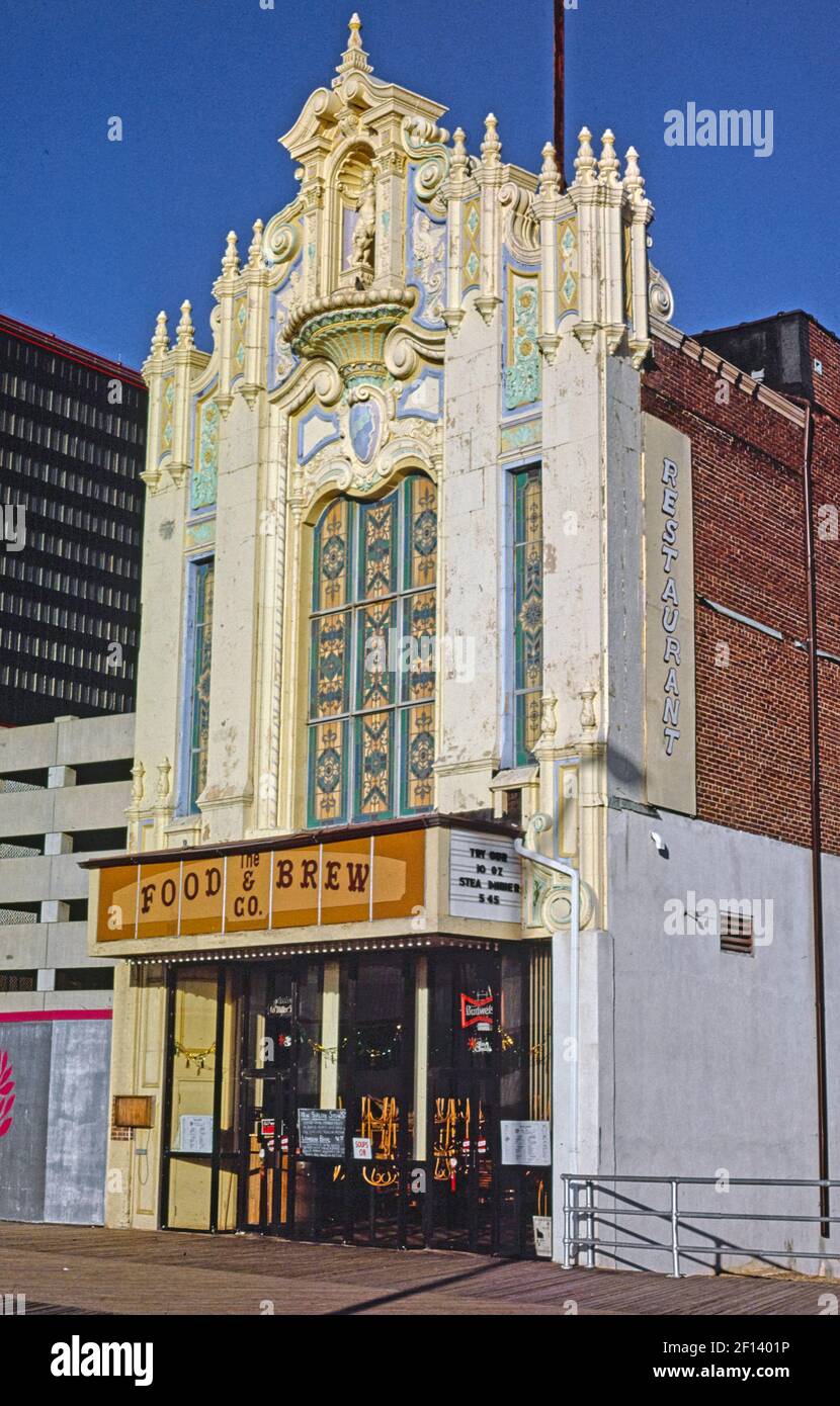 Warner Theatre - 2015 Boardwalk - Atlantic City - New Jersey ca. 1985 Banque D'Images