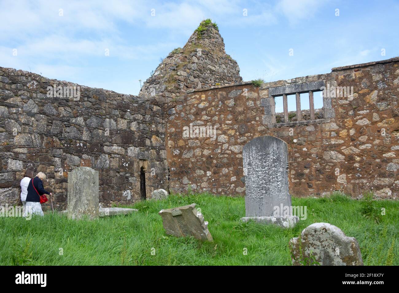 Les ruines de Bonamargy Friary, Ballycastle, Moyle, Comté d'Antrim, Irlande du Nord, ROYAUME-UNI Banque D'Images