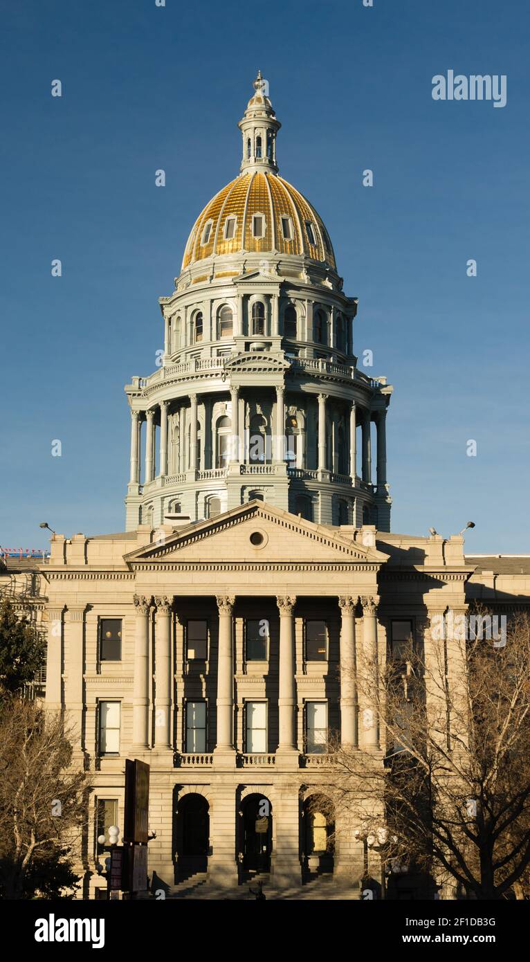 Denver Colorado bâtiment Architecture Dome Gouvernement Capital Banque D'Images