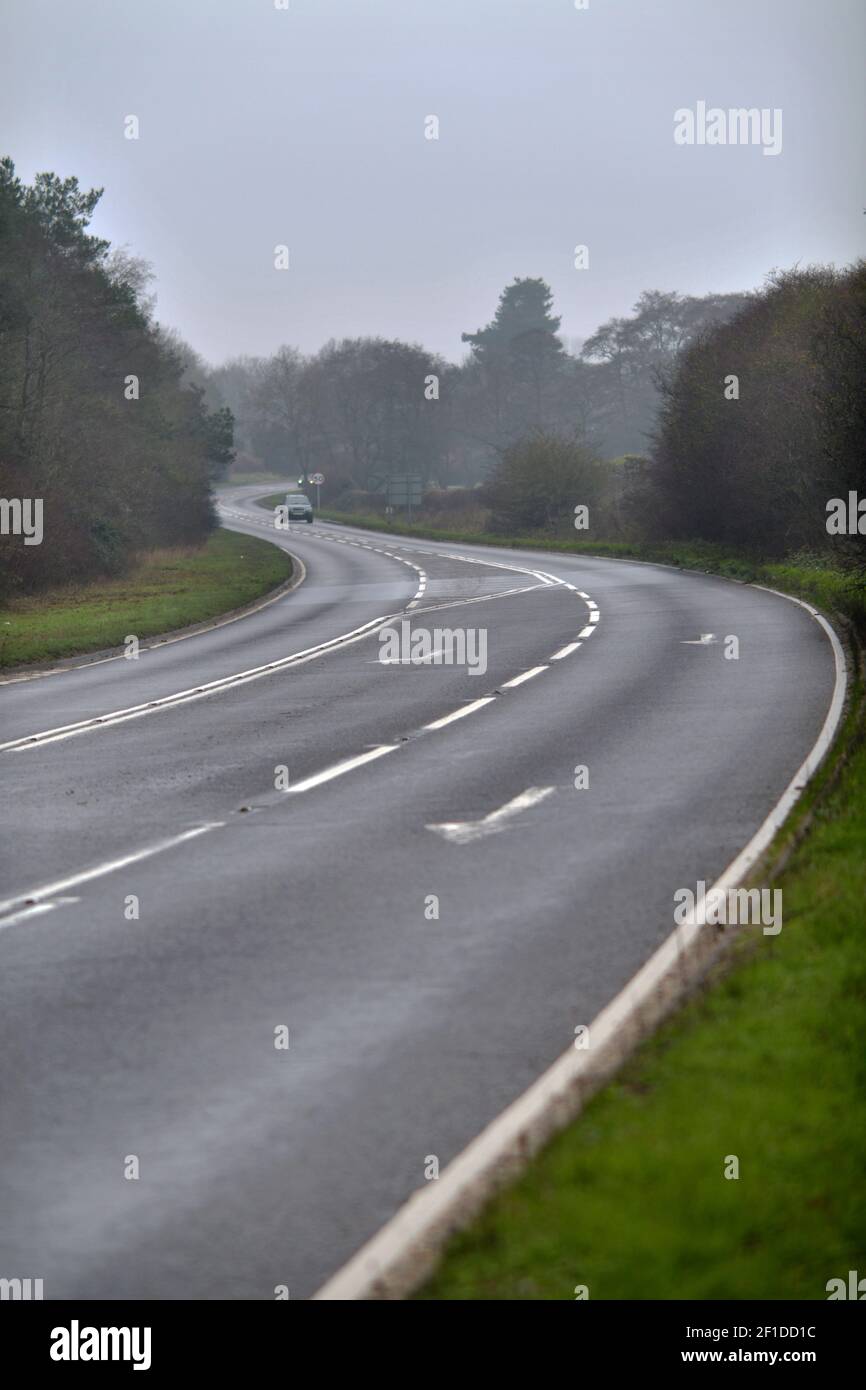 A143 kirby Cane Bypass norfolk angleterre Banque D'Images