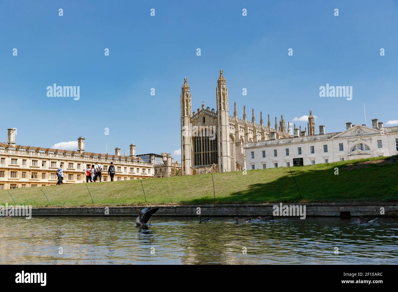 Cambridge, Royaume-Uni, 23 juillet 2019 : vue de la chapelle du King's College a été construite en 1515, style perpendiculaire exemplaire dans le gothique., Gibbs' Buildi Banque D'Images