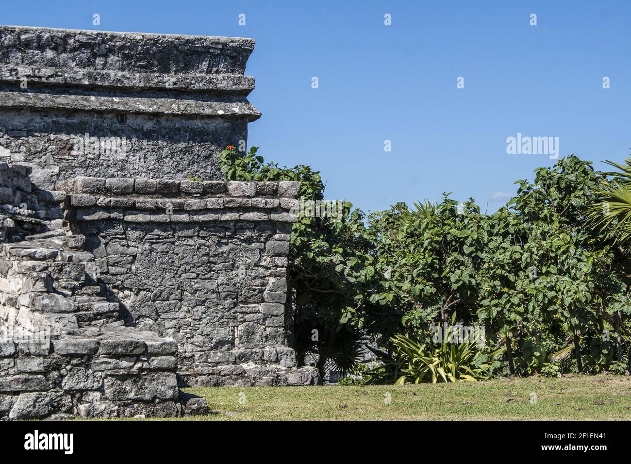 Ruines mayas à Tulum, Quintana Roo Banque D'Images