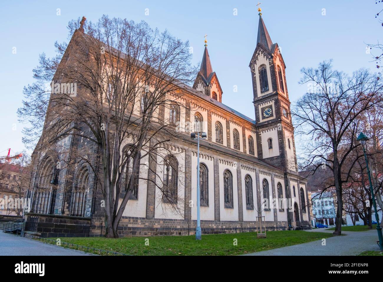 Kostel sv Cyrila a Metodeje, Eglise des Saints Cyril et Methodius,  Karlinske namesti, Karlin, Prague, République Tchèque Photo Stock - Alamy