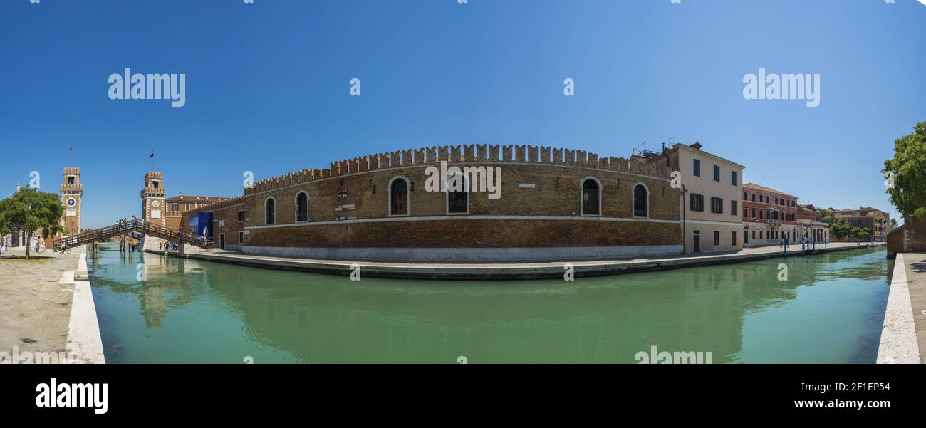 Panorama de l'Arsenale. Venise, Italie Banque D'Images