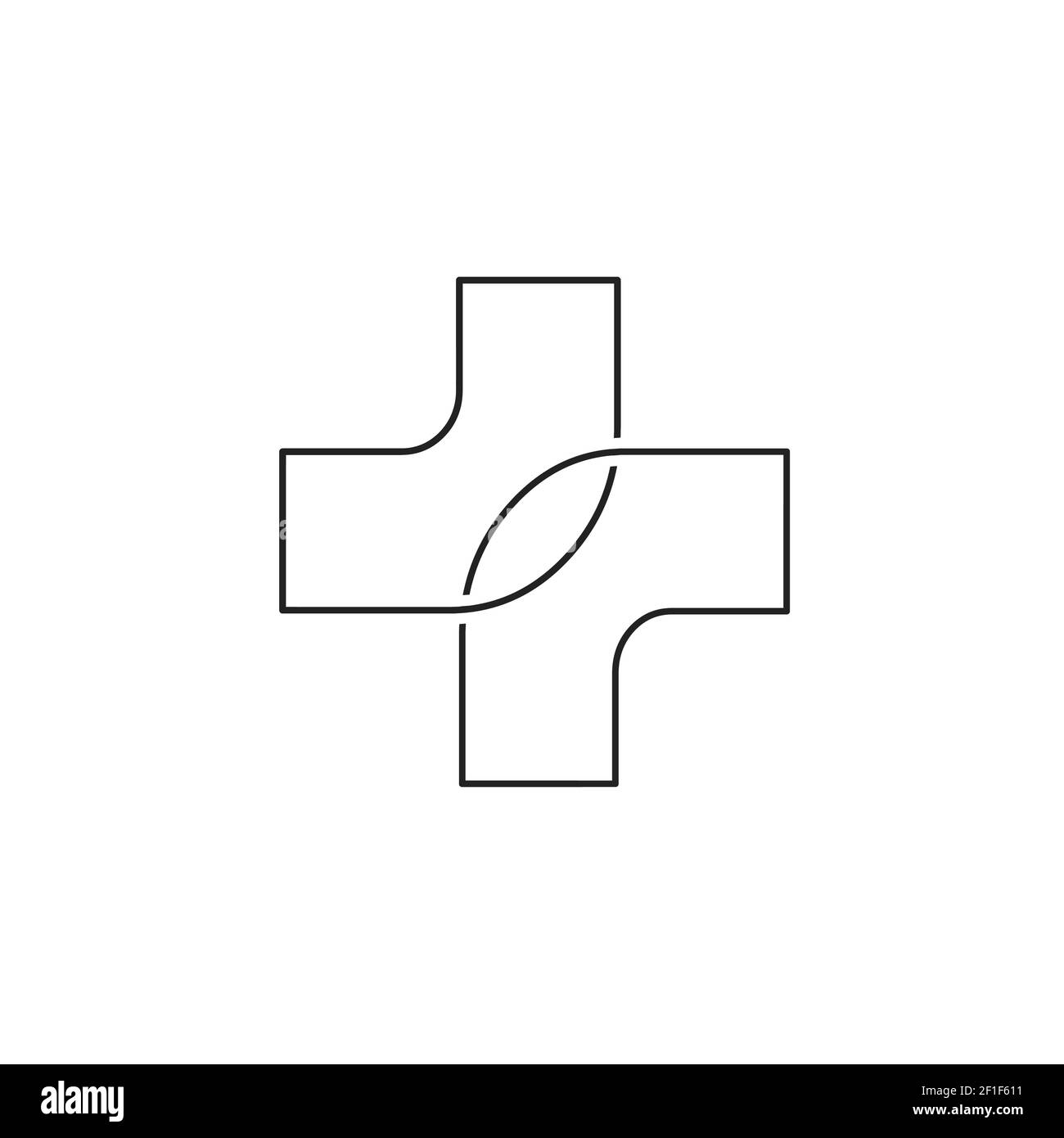 Ainsi que le logo et les symboles du médecin de la pharmacie médicale clinique de l'hôpital. Illustration de Vecteur