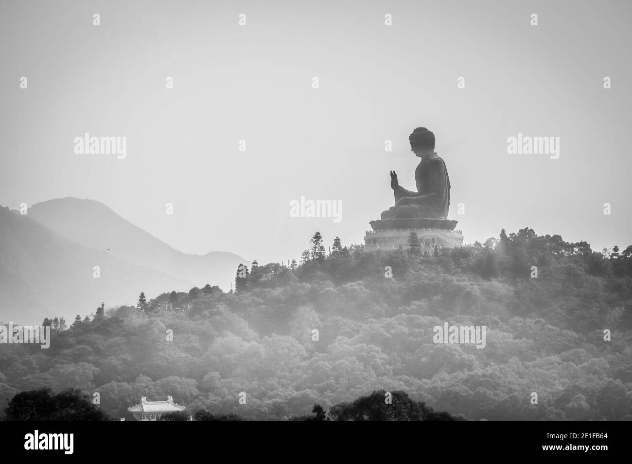 Bouddha Tian Tan sur l'île de Lantau, Hong Kong Banque D'Images