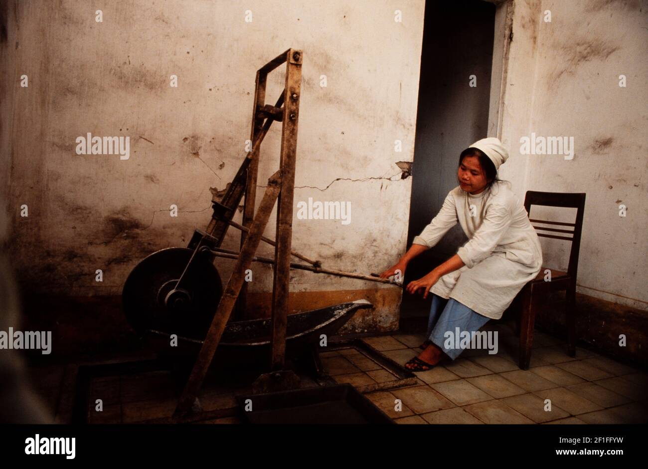 Fabrication de plantes médicinales, Ho Chi Minh ville, Vietnam, juin 1980 Banque D'Images