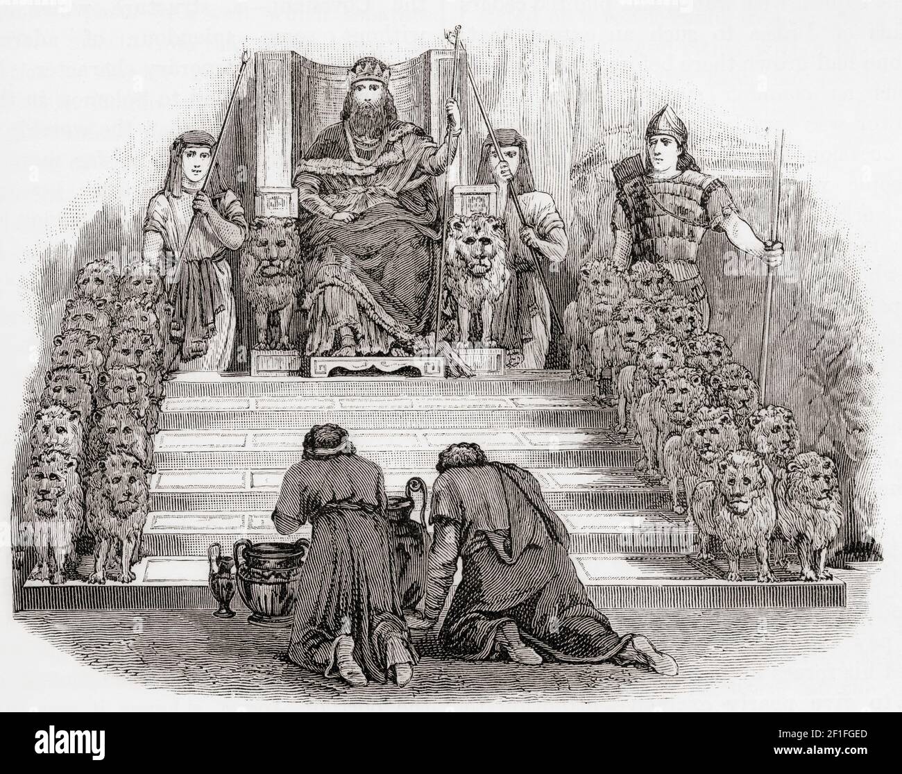 Le trône de Salomon. De l'Histoire universelle de Cassell, publié en 1888  Photo Stock - Alamy